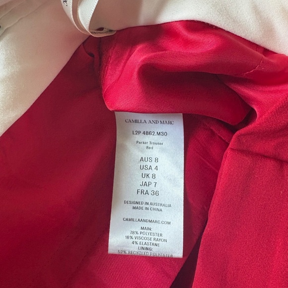 Camilla & Marc Parker Pant Size AU8 - Picture 6 of 6